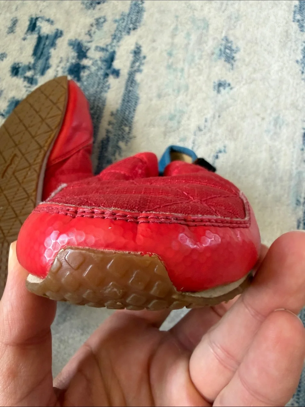 Teva Kids Quilted Red and Blue Slip-On Shoes
